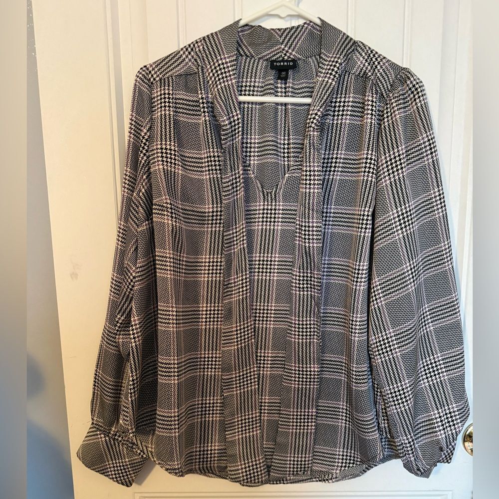 Torrid Plaid Blouse - Size 00